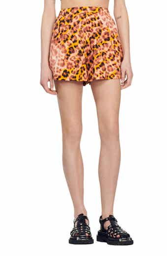 SANDRO Orson Leopard Print Shorts