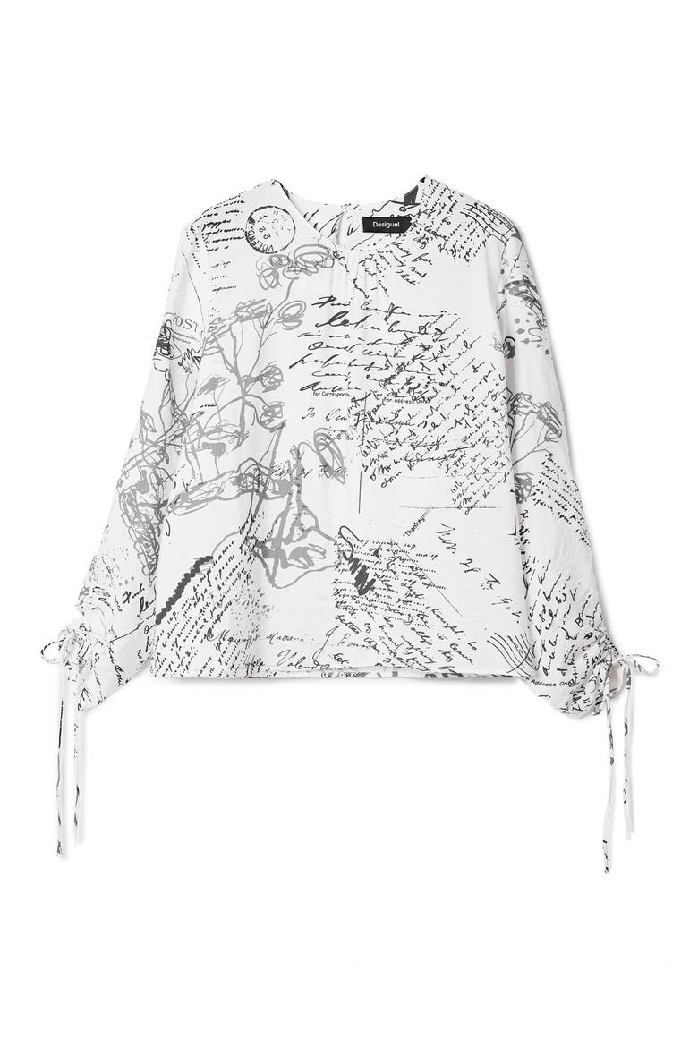 Blus Sign Graphic Shirt, Alternate, color, WHITE