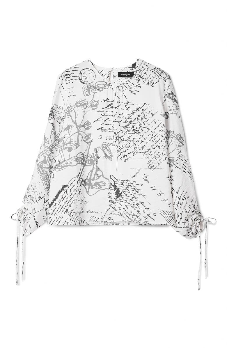 Desigual Blus Sign Graphic Shirt, Alternate, color, 