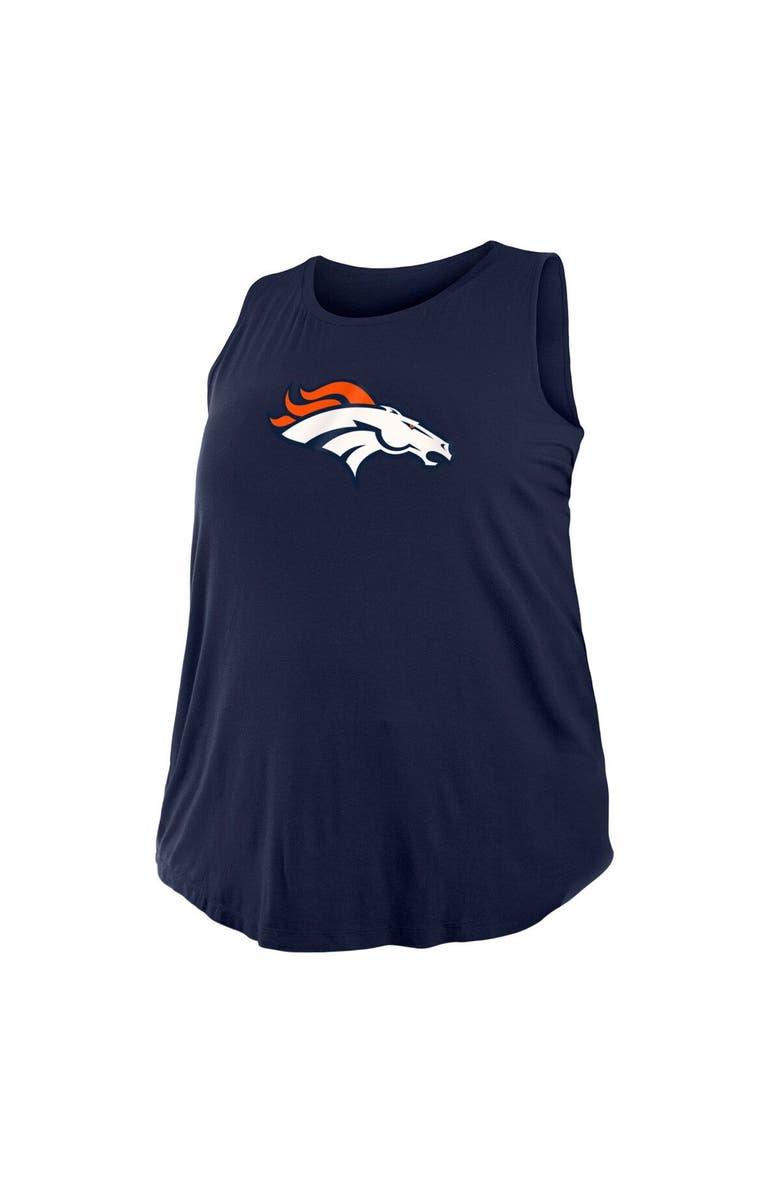 New Era Women's New Era Navy Denver Broncos Plus Size Tank Top, Alternate, color, 