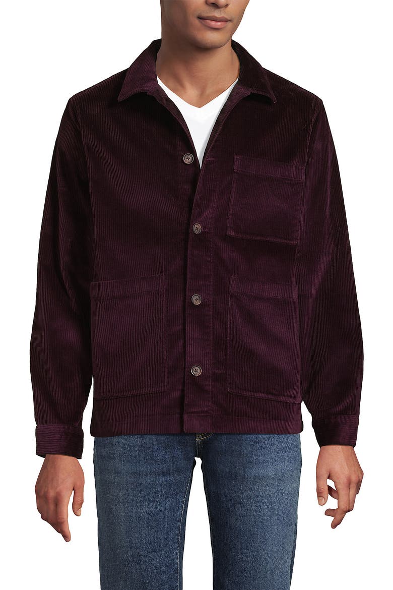 Corduroy Chore Jacket, Main, color, Lush Burgundy