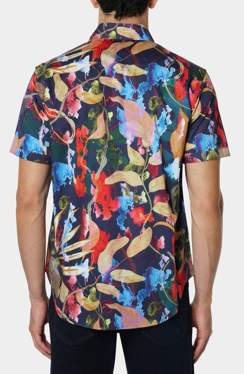 Robert Graham Meraz Short Sleeve Button-Up Shirt, Alternate, color, Blue Multi