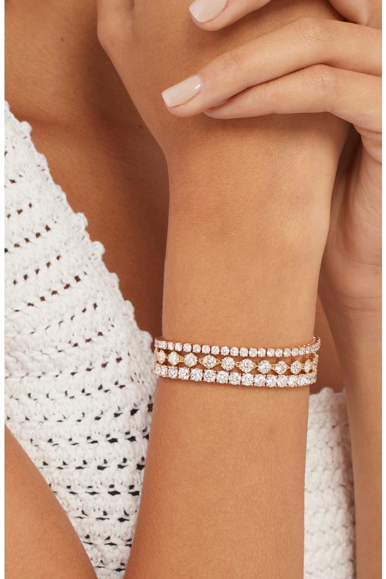 Isabelle Lab Created Diamond Bracelet, Alternate, color, 18K YG