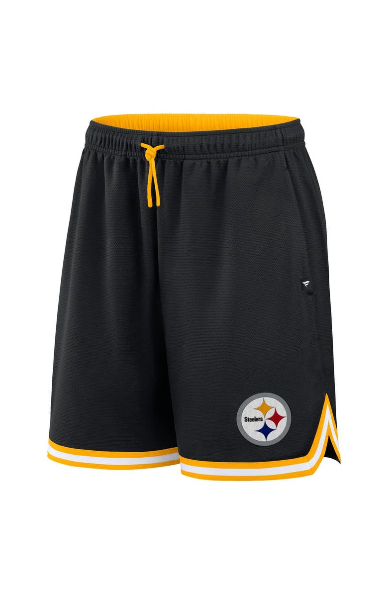 FANATICS Men's Fanatics Black Pittsburgh Steelers Fearless Drive Shorts, Alternate, color, Black