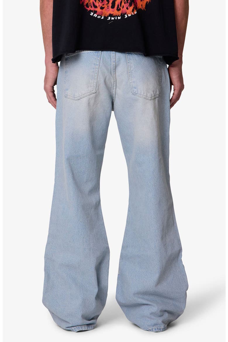 Distressed Kick Flare Jeans, Alternate, color, BLUE