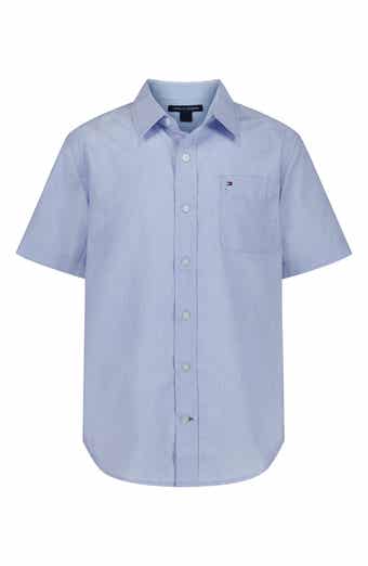 Tommy Hilfiger Kids' End on End Short Sleeve Button-Up Shirt
