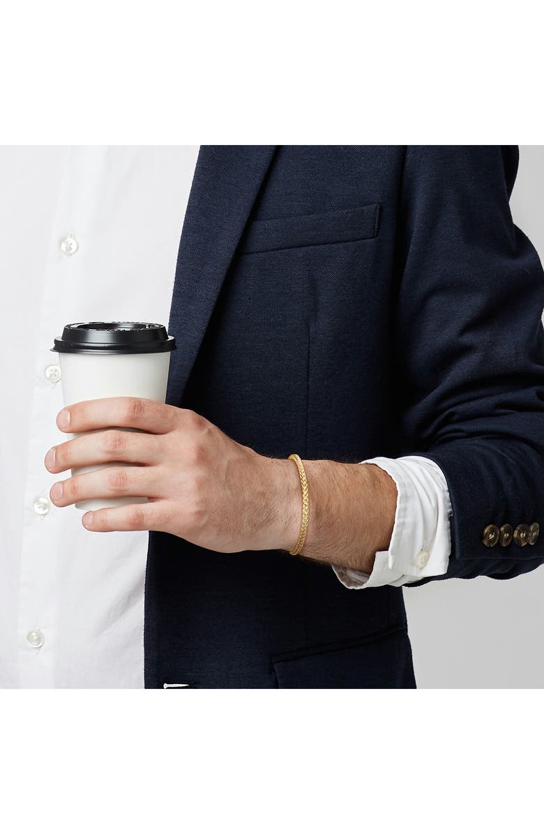 DELMAR Men's Foxtail Chain Bracelet, Alternate, color, Yellow