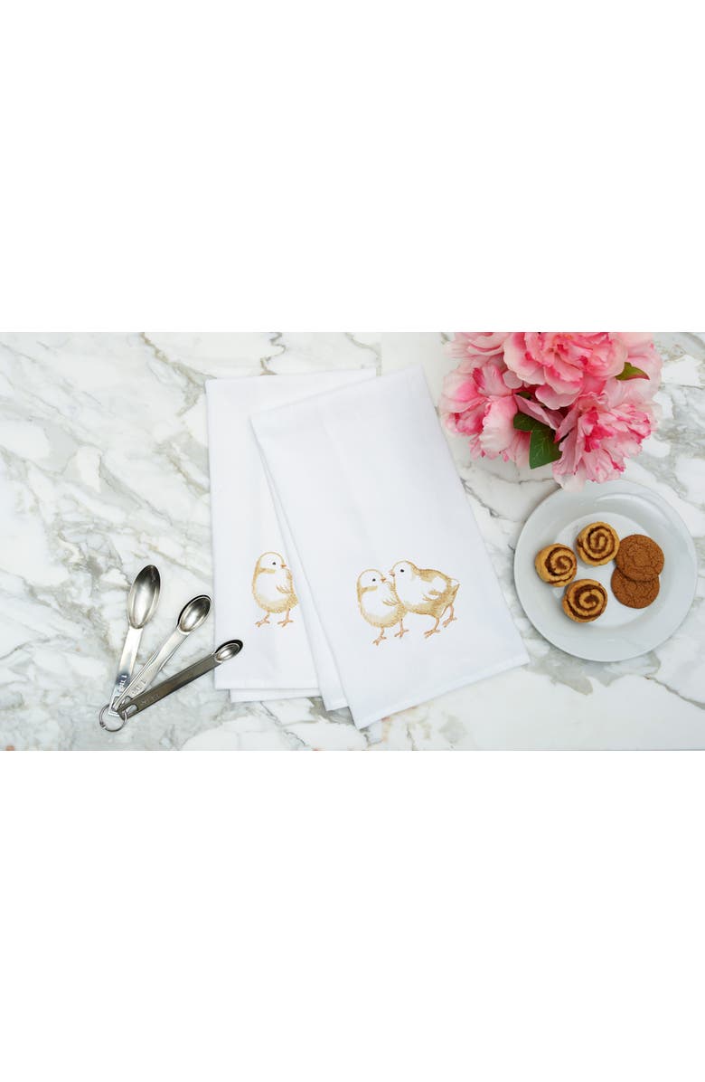 C&F Home Chicks Flour Sack Cotton Kitchen Towel, Alternate, color, White