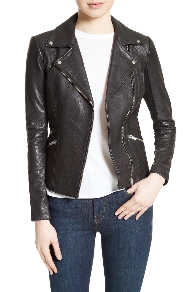 Veda Dallas Lambskin Leather Jacket, Main, color,