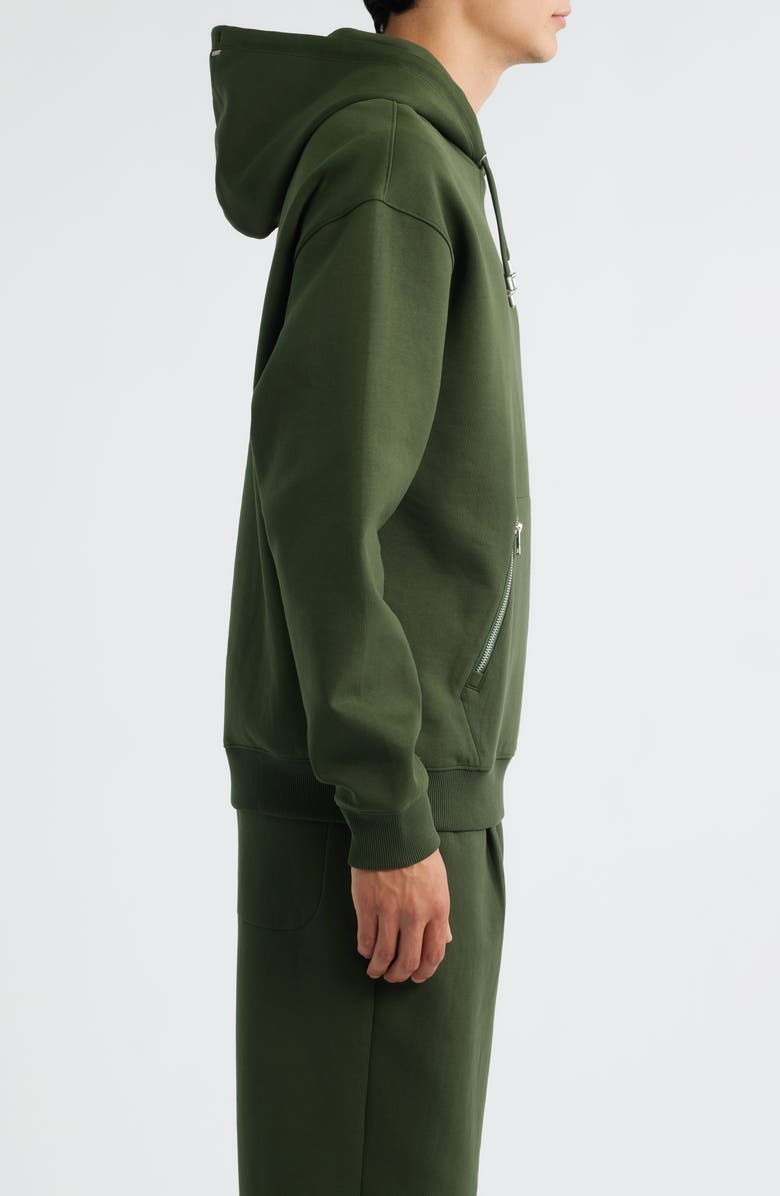 HUGO Dargen Knit Pullover Hoodie, Alternate, color, Dark Green