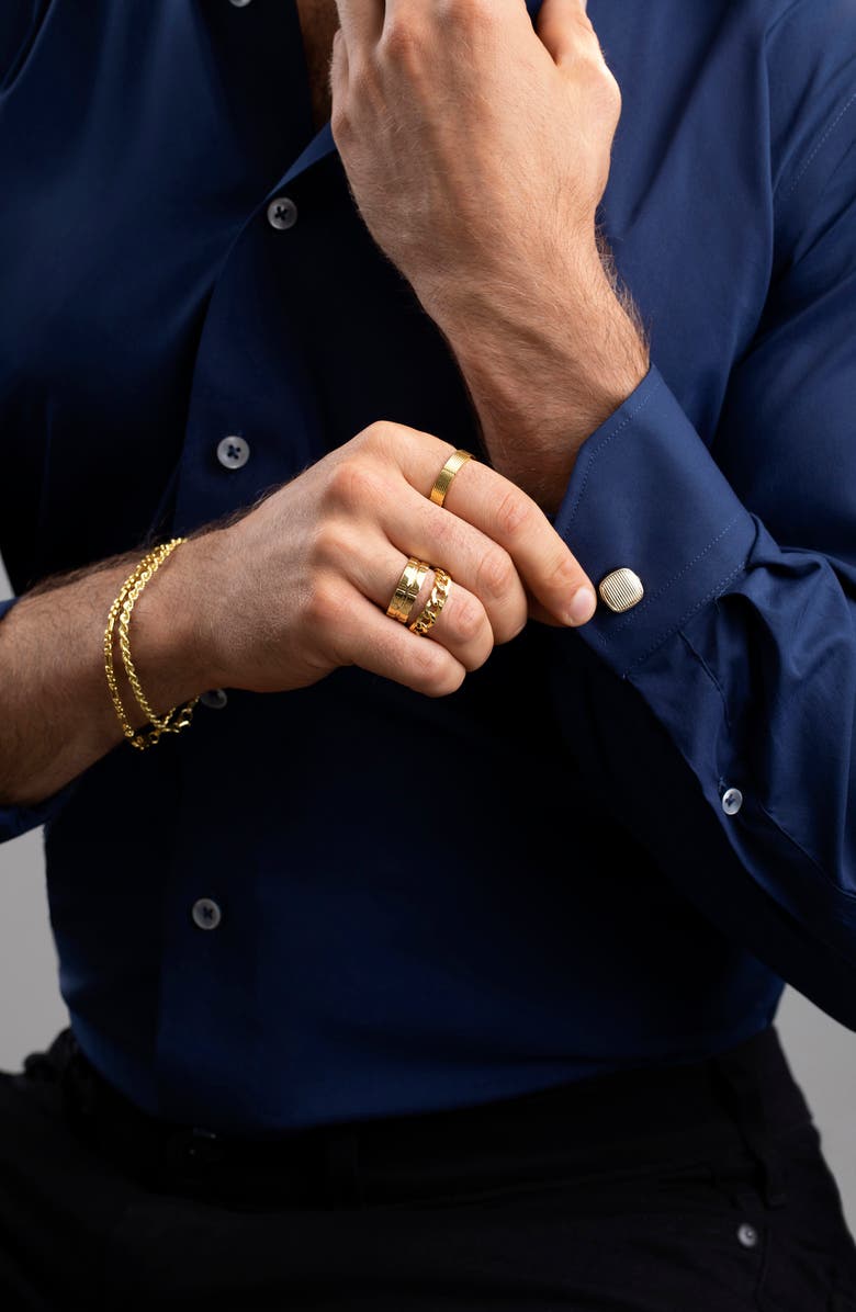 Bony Levy Men's 14K Gold Textured Band, Alternate, color, 