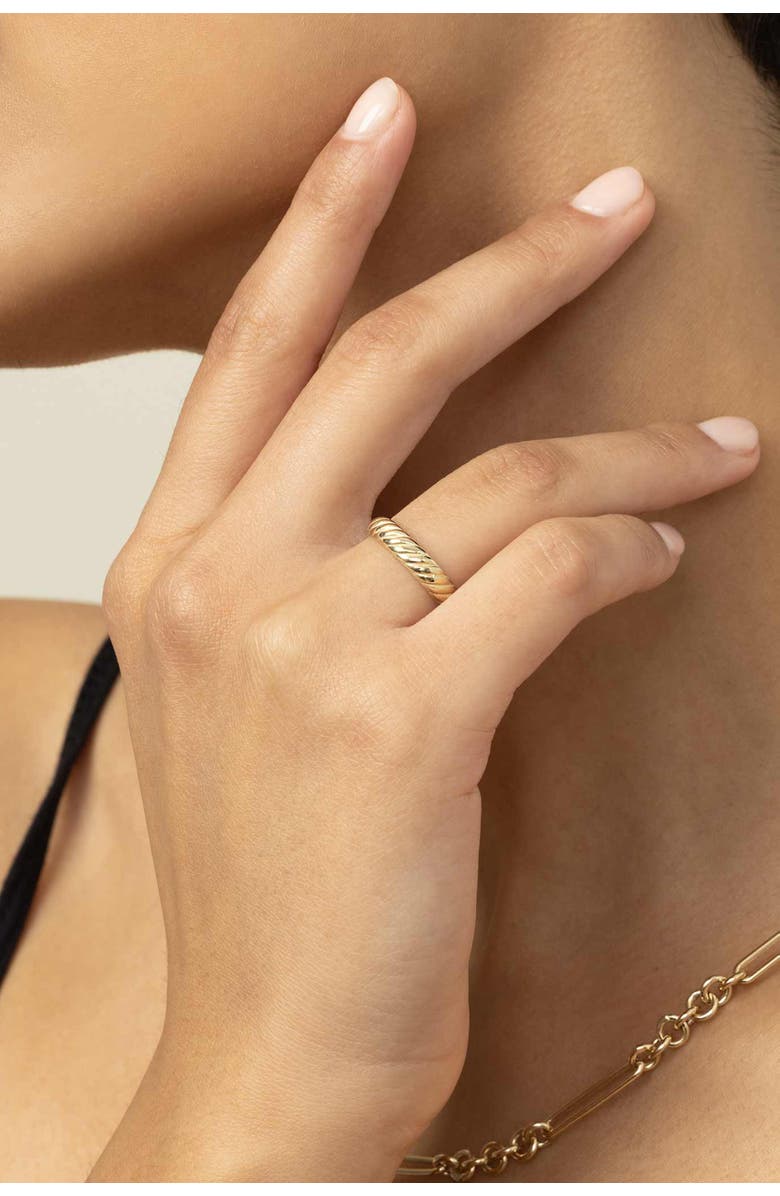 Oradina 14K Gold With A Twist Ring, Alternate, color, Yellow Gold