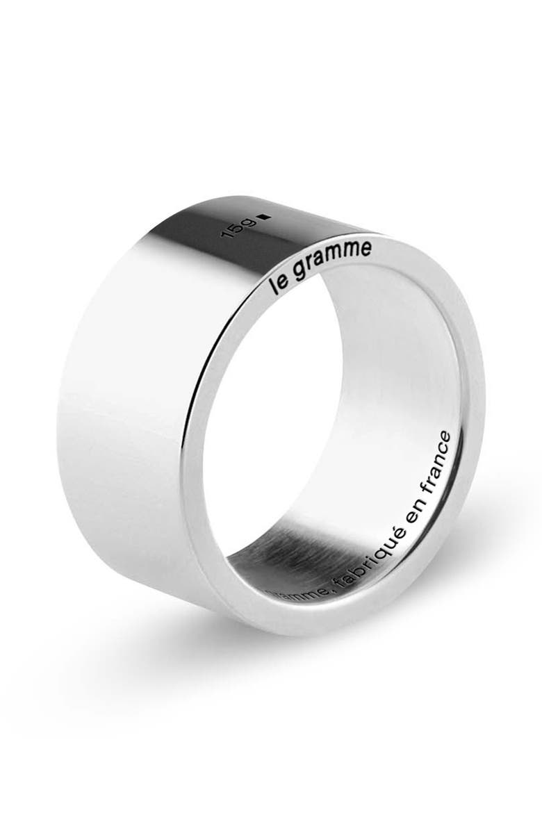 le gramme Men's 15G Polished Sterling Silver Ribbon Band Ring, Alternate, color, 