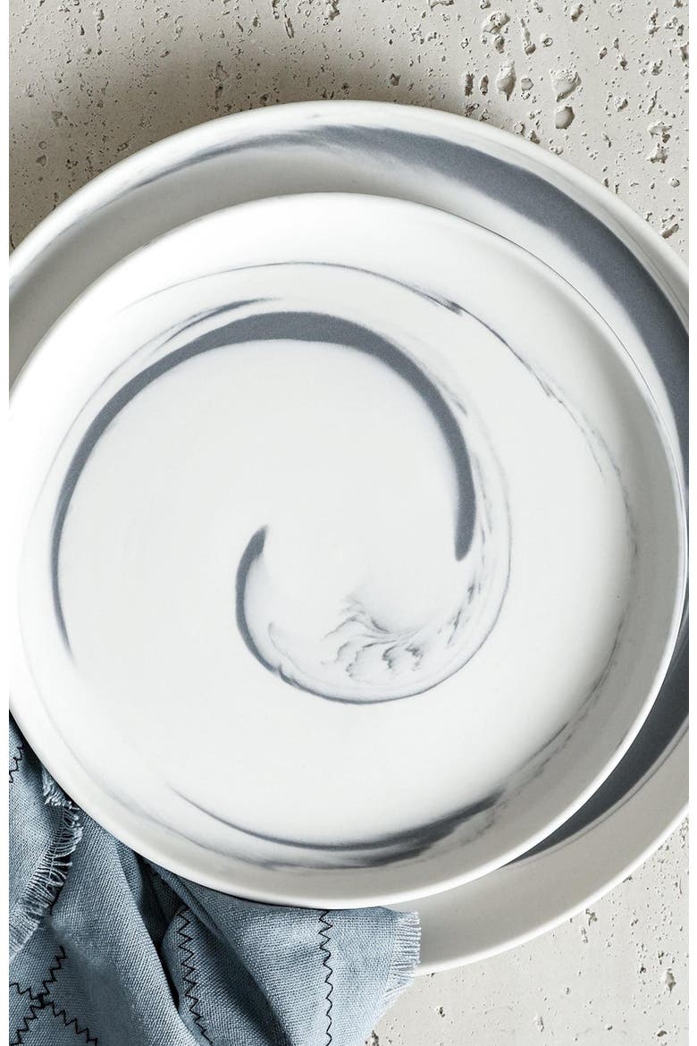 Brighton Porcelain 16-Piece Dinnerware Set, Alternate, color, Gray