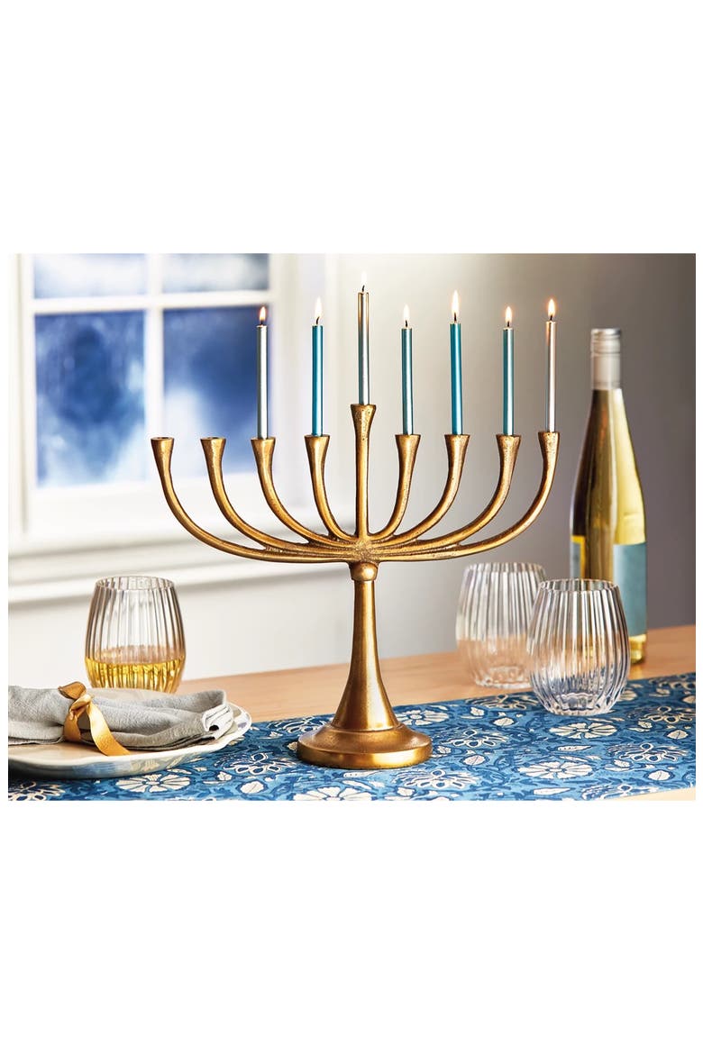 Esther Menorah, Alternate, color, ANTIQUE BRASS
