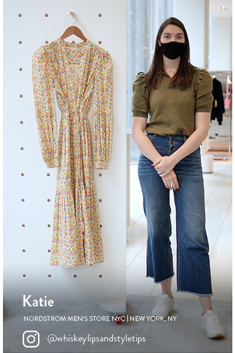 Flower Garden Long Sleeve Cotton Midi Dress video