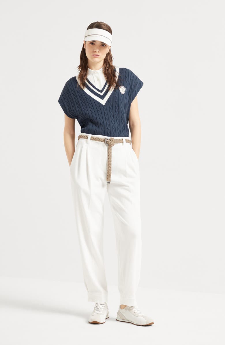 Brunello Cucinelli Sartorial Baggy trousers, Alternate, color, White