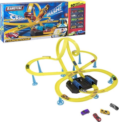 Thunder Dome Track Set and 10 Cars