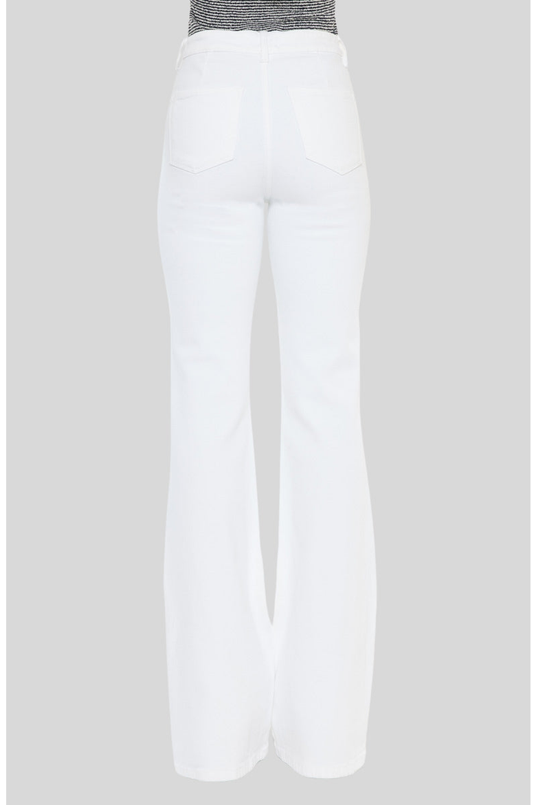Celia Ultra High Rise Wide Flare Jeans, Alternate, color, White