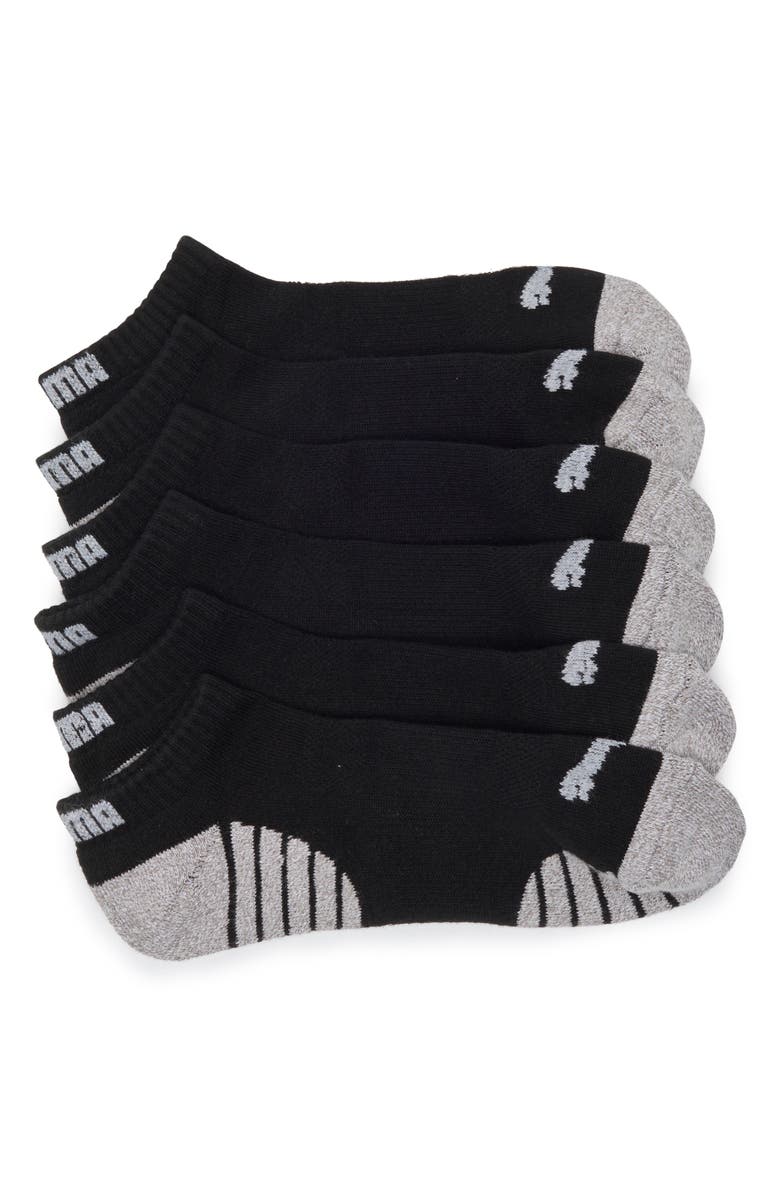 PUMA 3-Pack Terry Low Cut Length Socks, Main, color, Black Grey