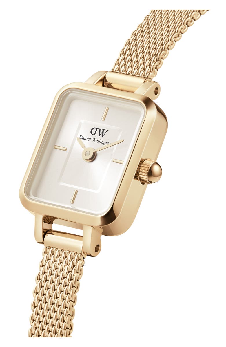 Daniel Wellington Micro Collection Mesh Strap Watch, 15mm x 18mm, Alternate, color, 