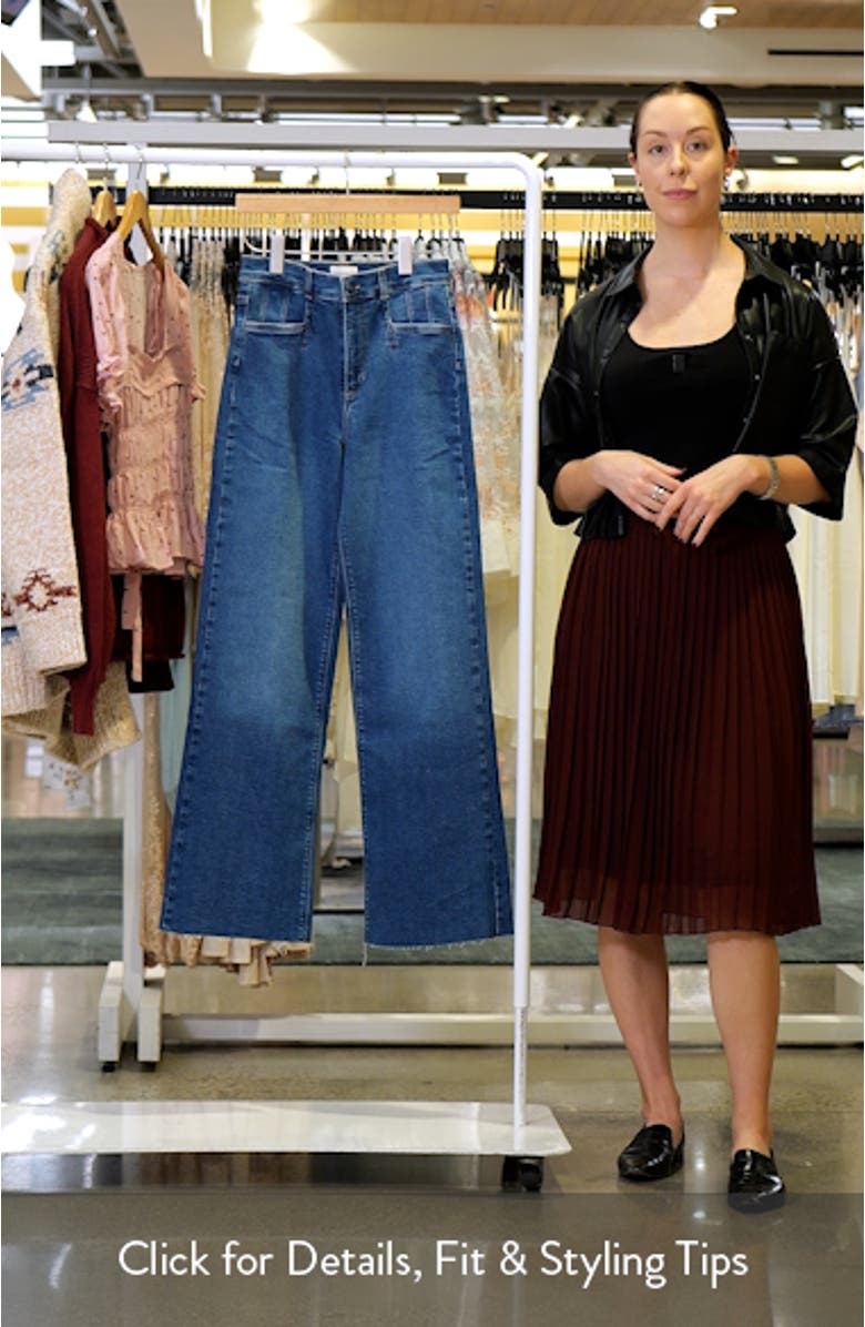The Jordie Raw Hem High Waist Super Wide Leg Jeans, sales video thumbnail