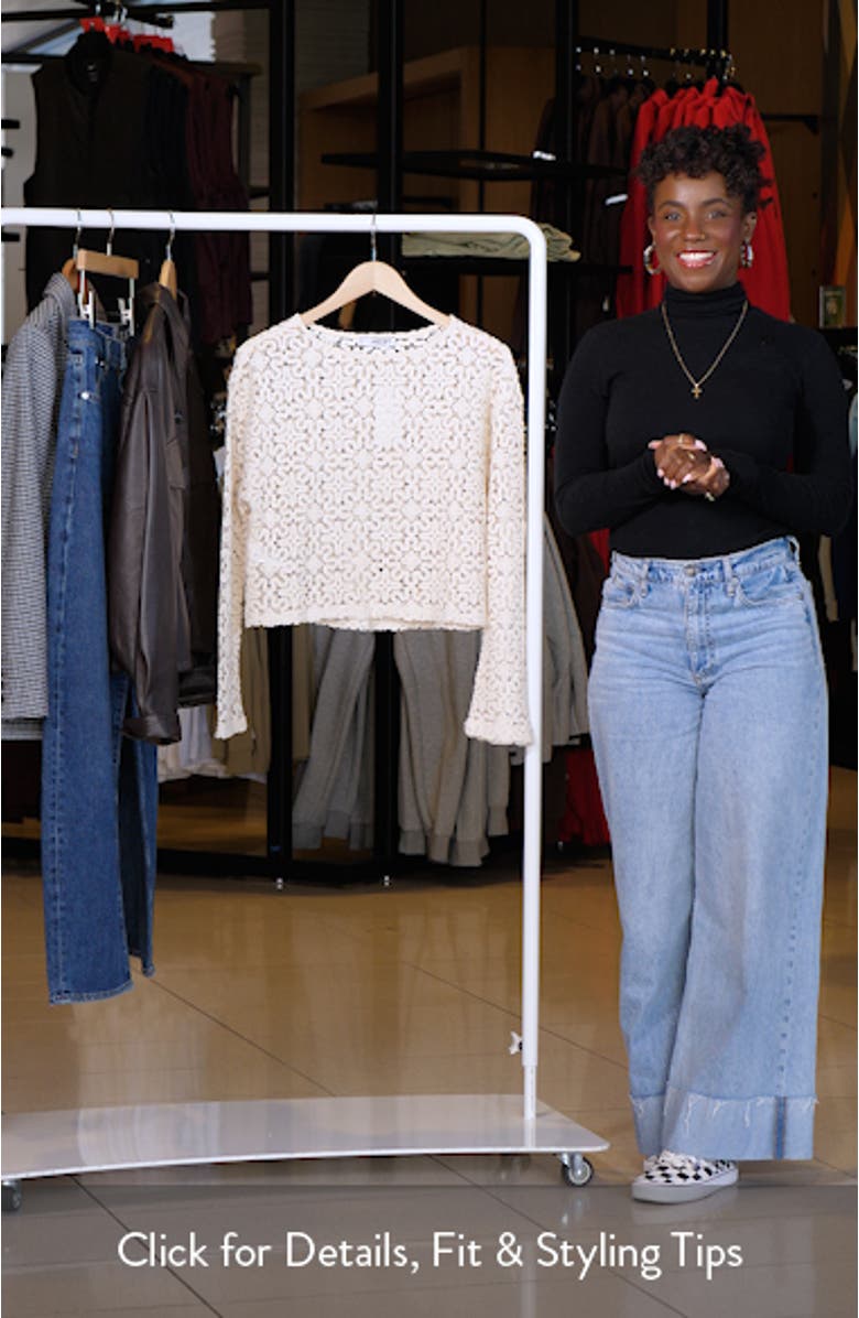 Sheer Floral Crop Top, sales video thumbnail