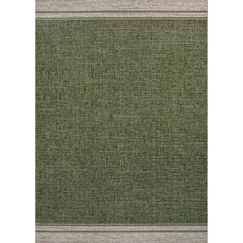 Jonathan Y Alda Modern Minimalist Mingled Solid Indoor/outdoor Area Rug In Green/cream