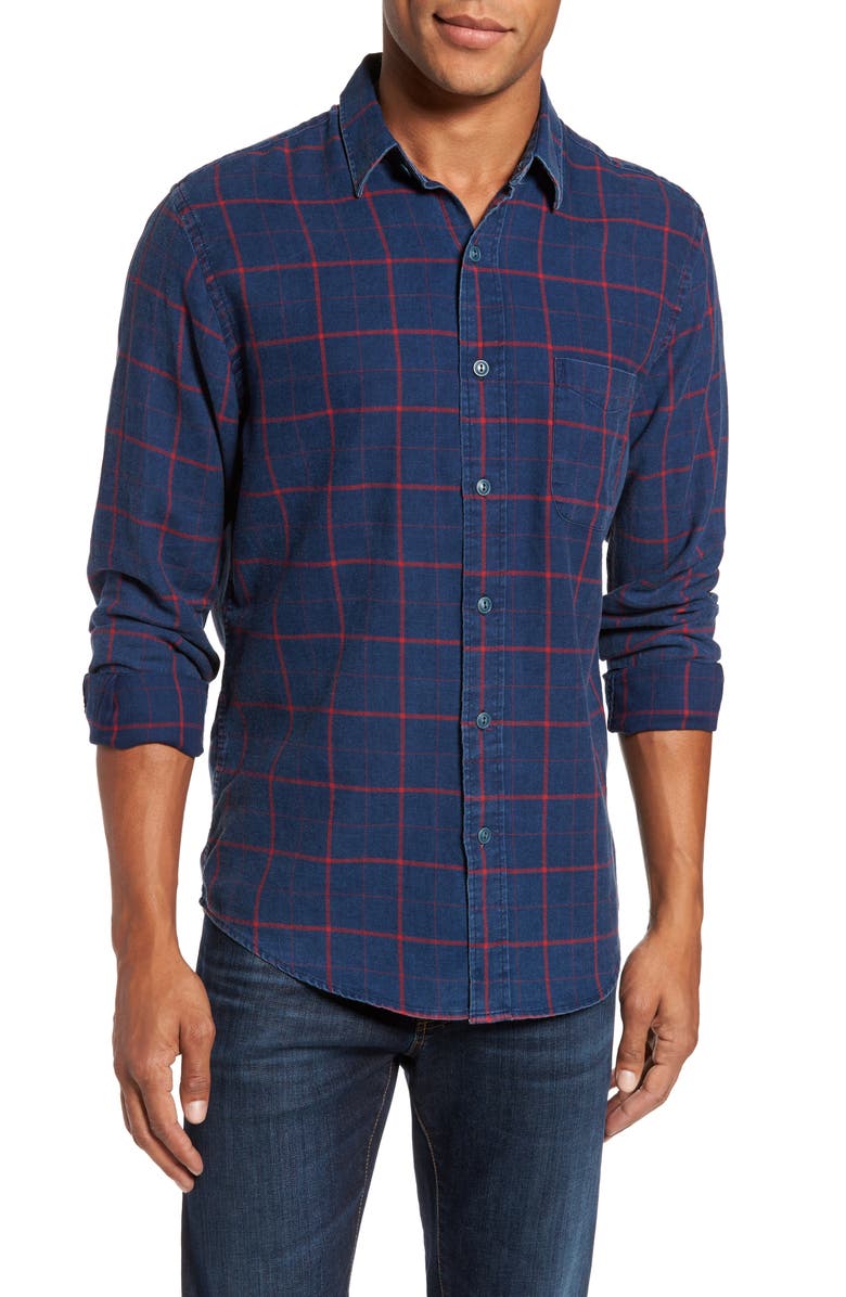 Faherty Check Sport Shirt, Main, color, 