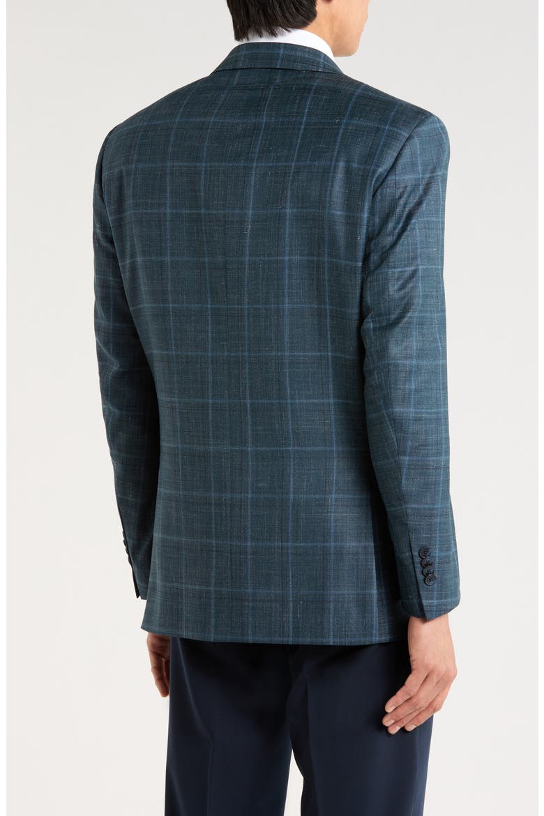 Flynn Classic Fit Plaid Wool Blend Sport Coat, Alternate, color, GREEN
