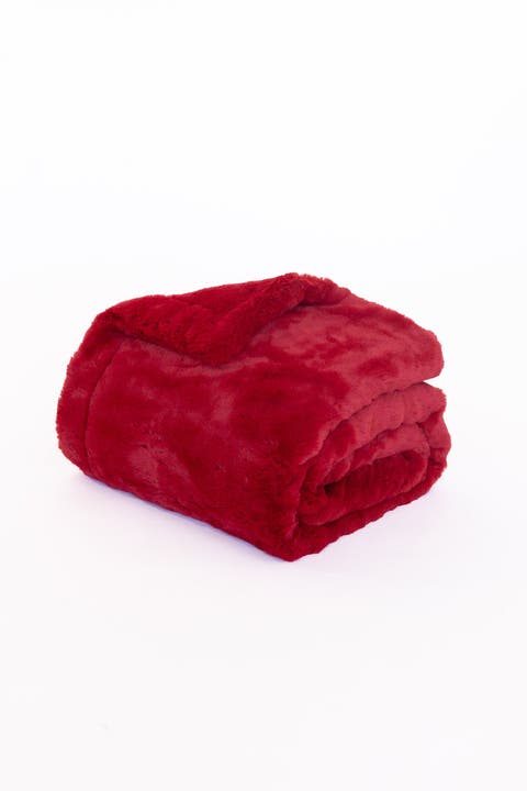 Carmel Cuddle Faux Fur Throw Blanket