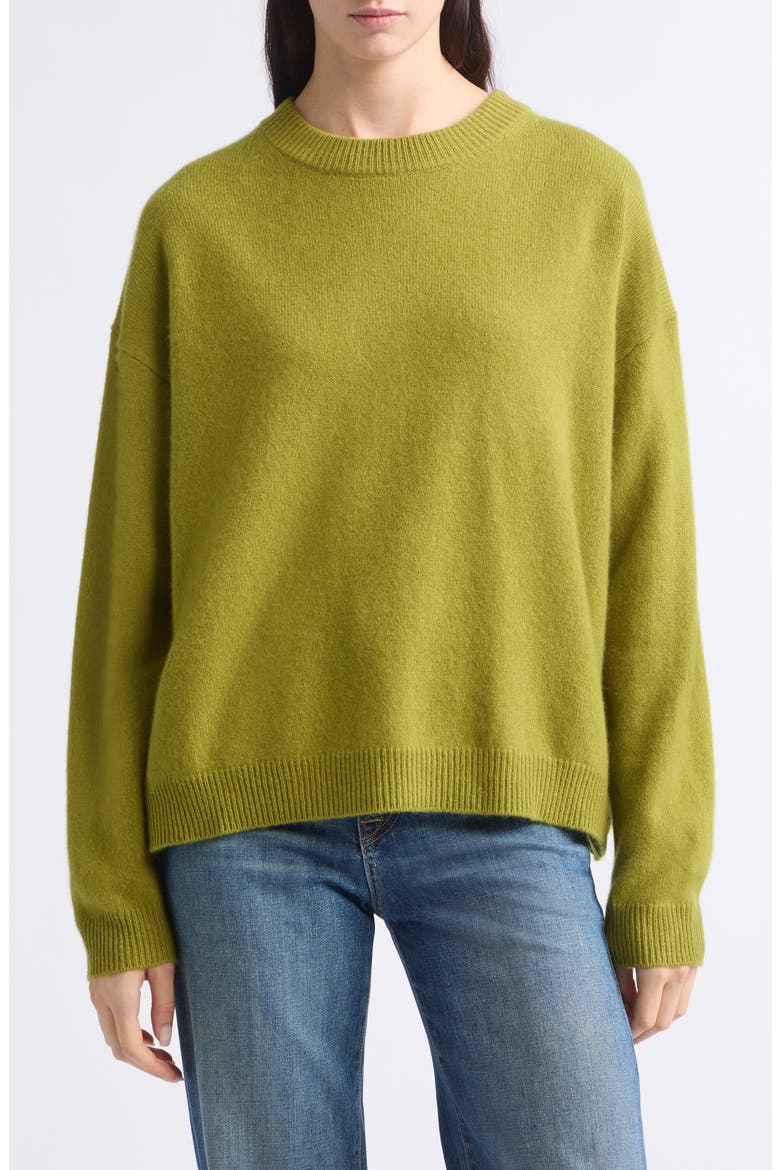 Serrano Relax Fit Cashmere Crewneck Sweater, Main, color, PEAR