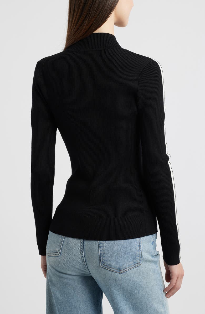 DKNY Sleeve Stripe Half Zip Sweater, Alternate, color, 