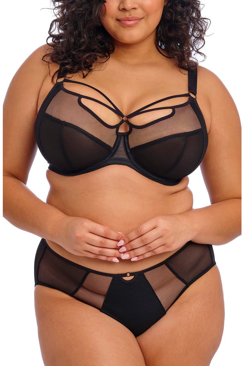Sachi Full Figure High Waist Panties, Alternate, color, BLACK