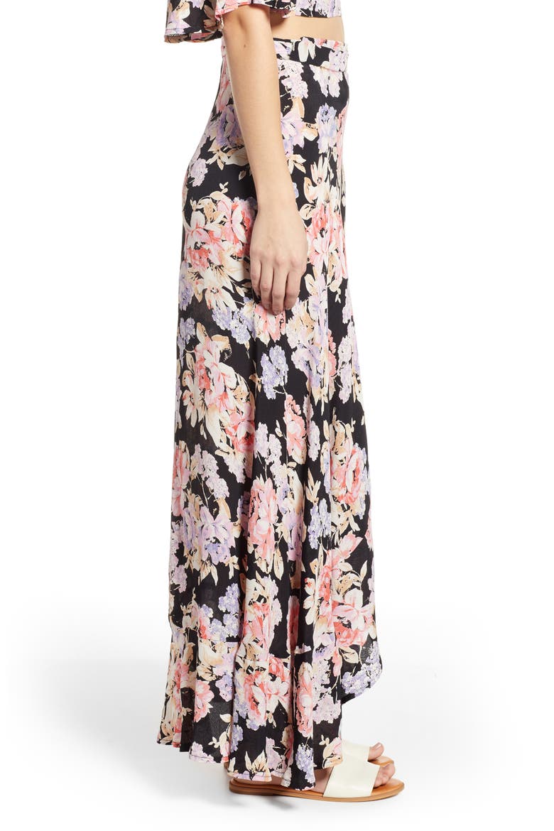 Seville Wrap Skirt, Alternate, color, BLACK/ PINK