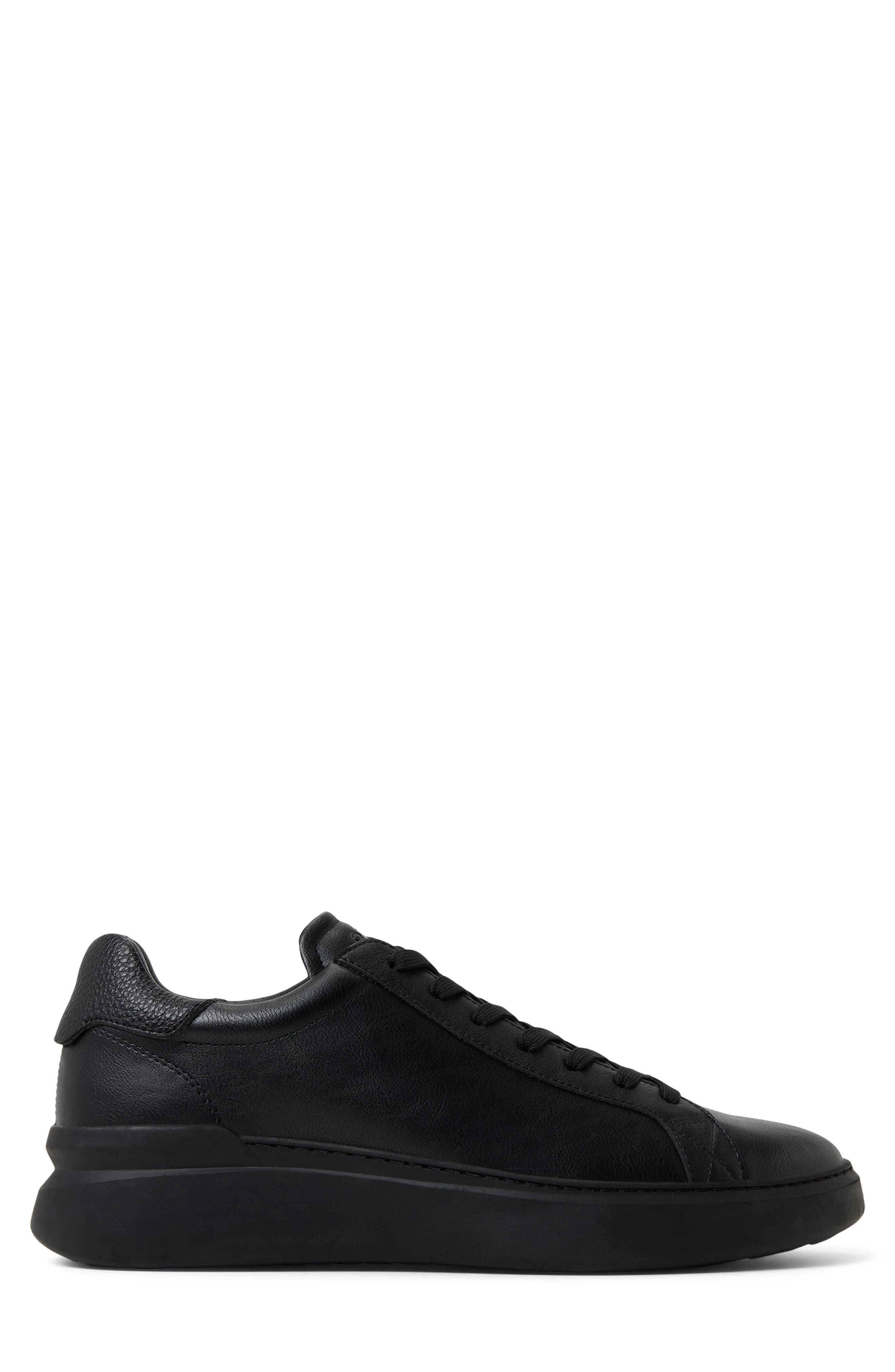 Toddy Faux Leather Sneaker, Alternate, color, BLACK/ BLACK