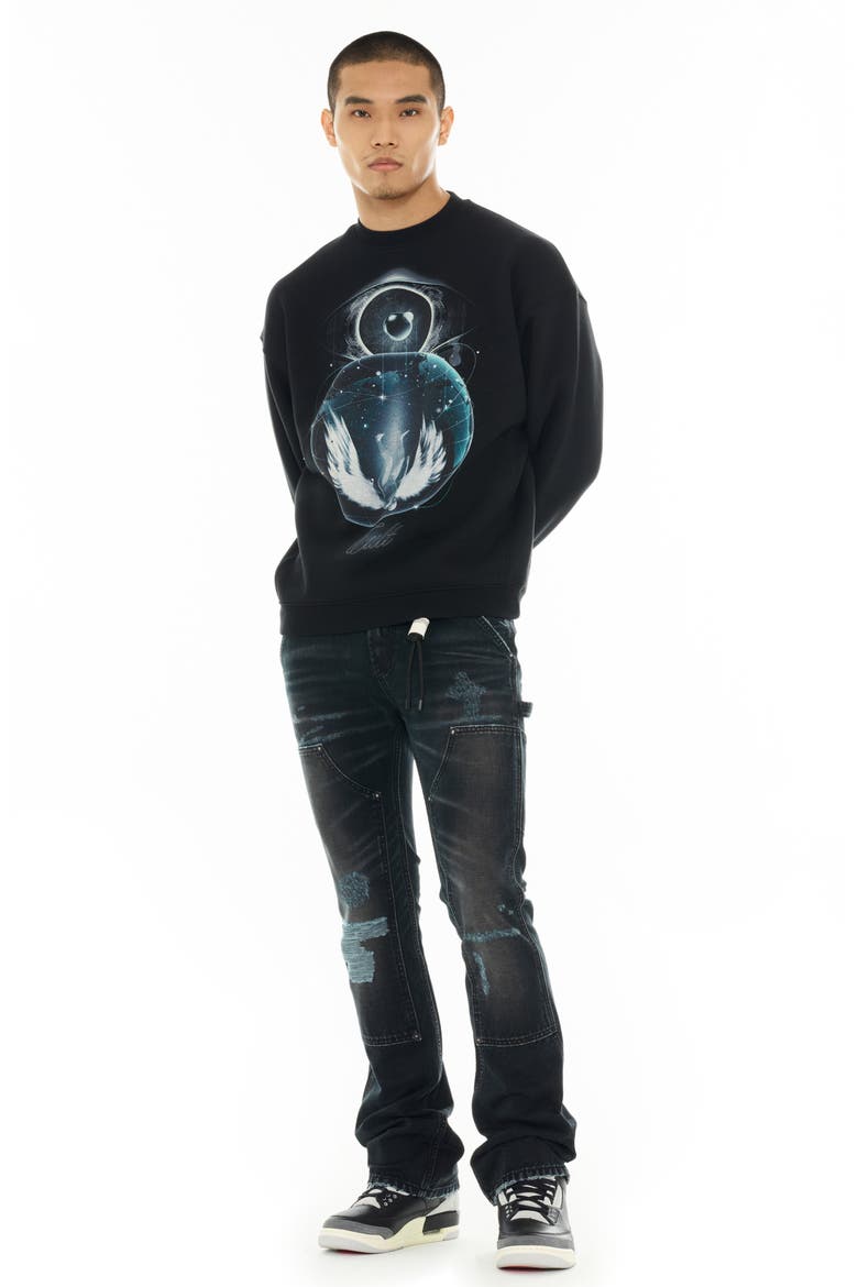 Cotton Fleece Graphic Sweatshirt, Alternate, color, TEARDROP