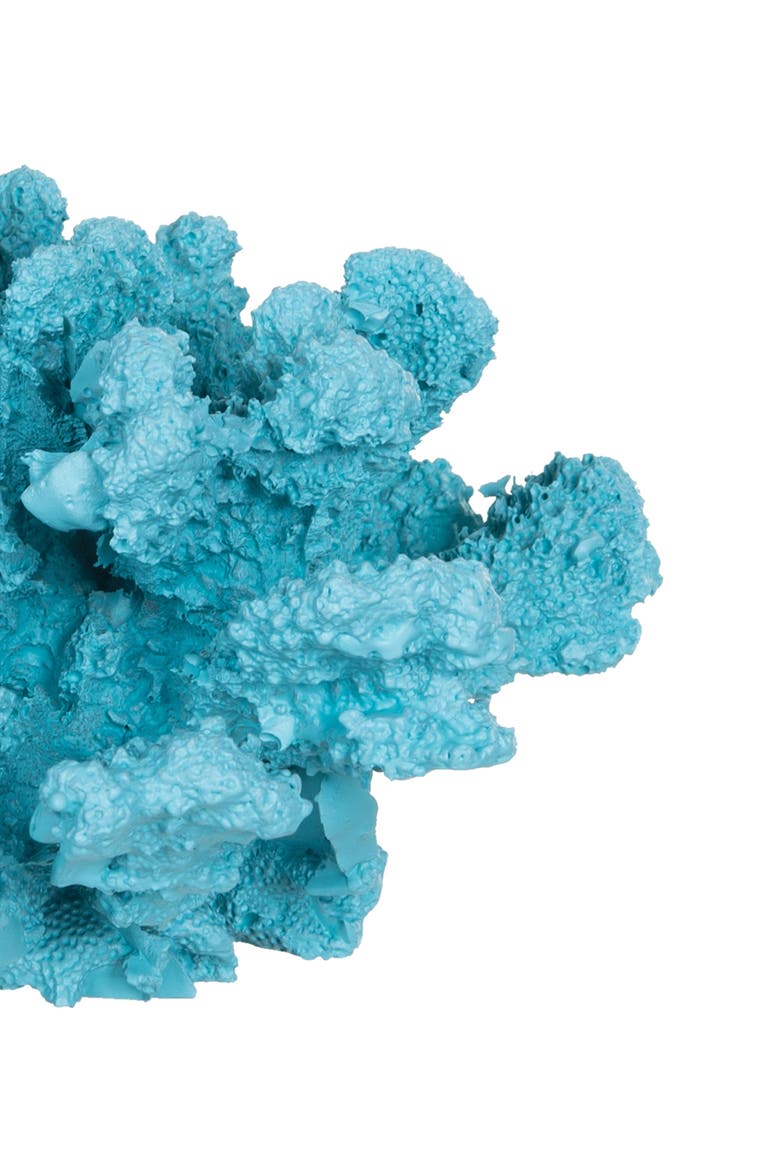 Teal Coral Figurine, Alternate, color, Blue