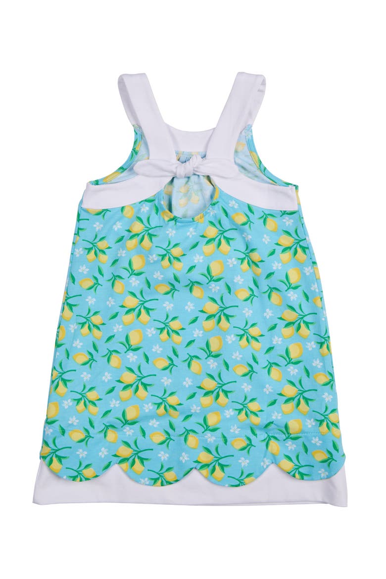 Lemon Print Dress, Alternate, color, Blue / Yellow