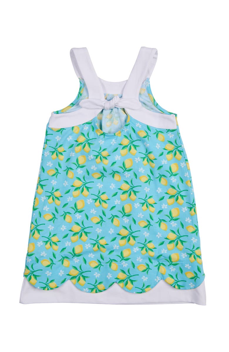 Florence Eiseman Lemon Print Dress, Alternate, color, Blue / Yellow
