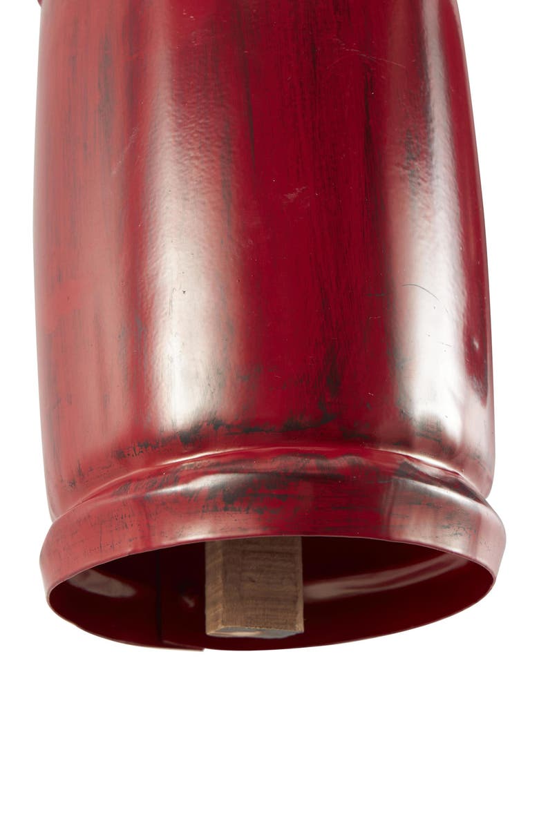 WILLOW ROW Eclectic Set of 3 Decorative Meditation Bells, Alternate, color, Red