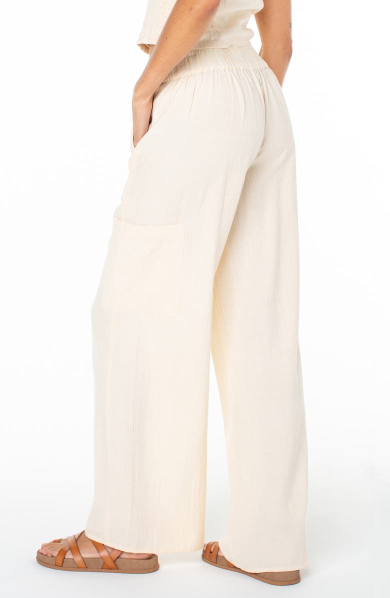 Roxy Maui Sessions Wide Leg Cotton Pants, Alternate, color, 