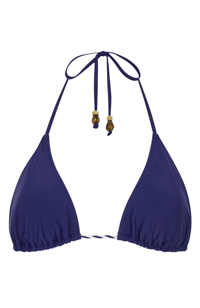 Milly Two-Tone Rope Strap Bikini Top, Alternate, color, Navy Multi