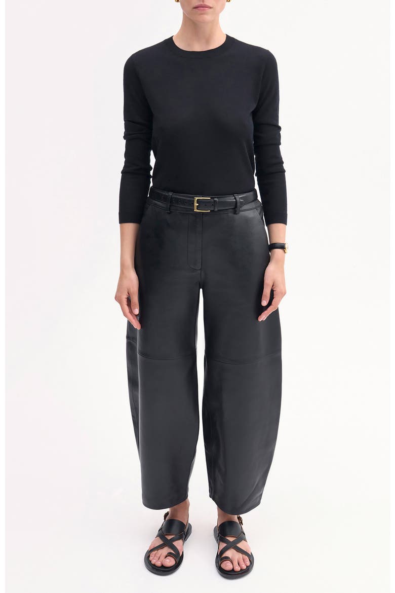 Long Sleeve Crew in Fine Cashmere, Main, color, Black
