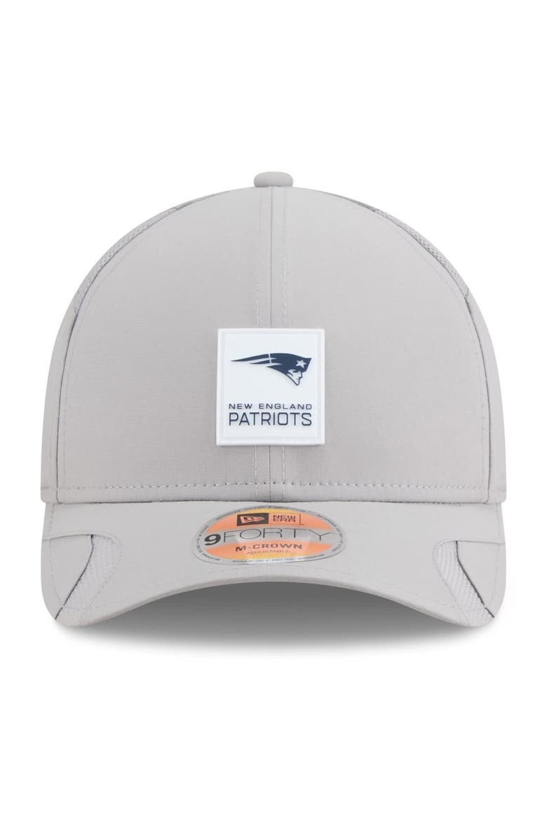 New Era Men's New Era Gray New England Patriots 2025 Sideline  M-Crown 9FORTY Adjustable Hat, Alternate, color, 