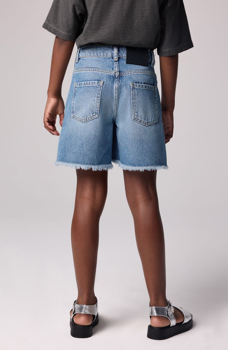 smALLSAINTS by ALLSAINTS Kids' Frayed Denim Shorts, Alternate, color, Blue