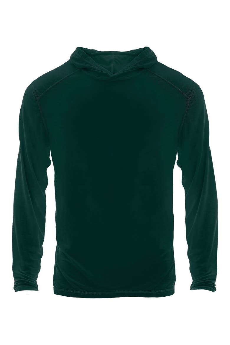 Hooded Pajama Top, Alternate, color, PINE