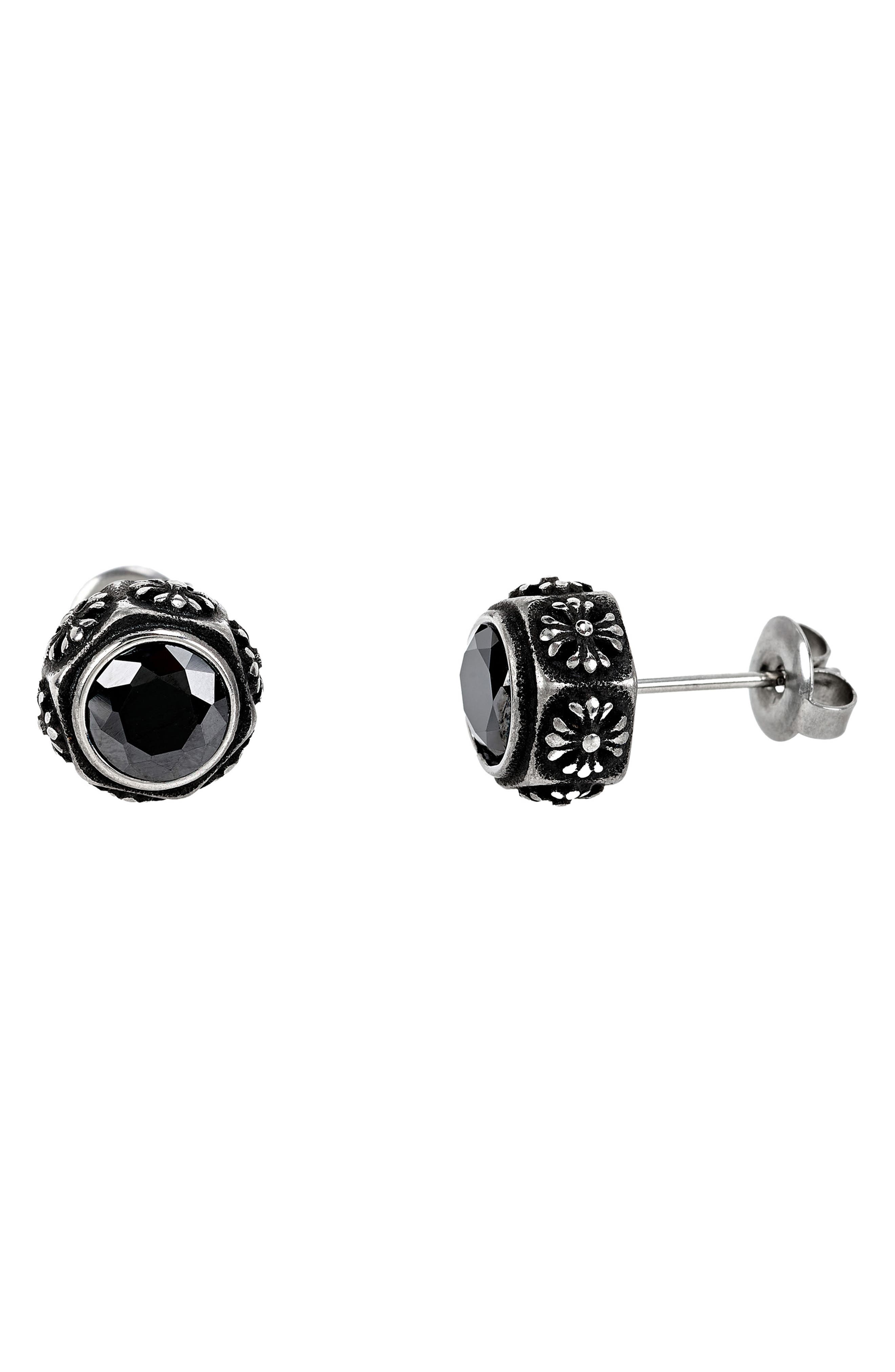 Men's Cubic Zirconia Stud Earrings