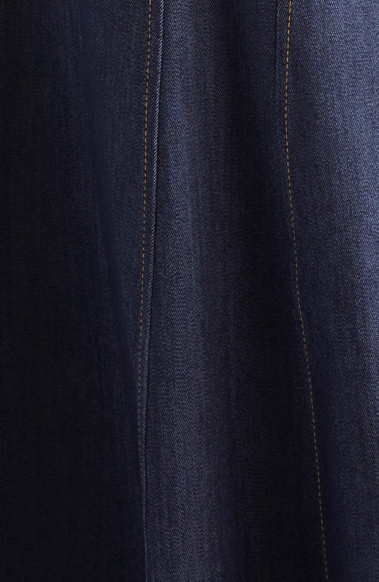 Cinq à Sept Briony Topstitch Detail Denim Skirt, Alternate, color, Indigo