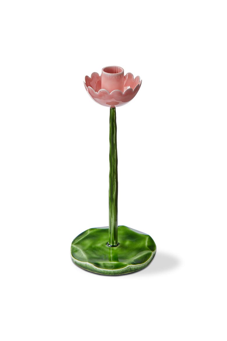 Flor Taper Holder Sm Multi Enamel Iron Spring, Main, color, Green